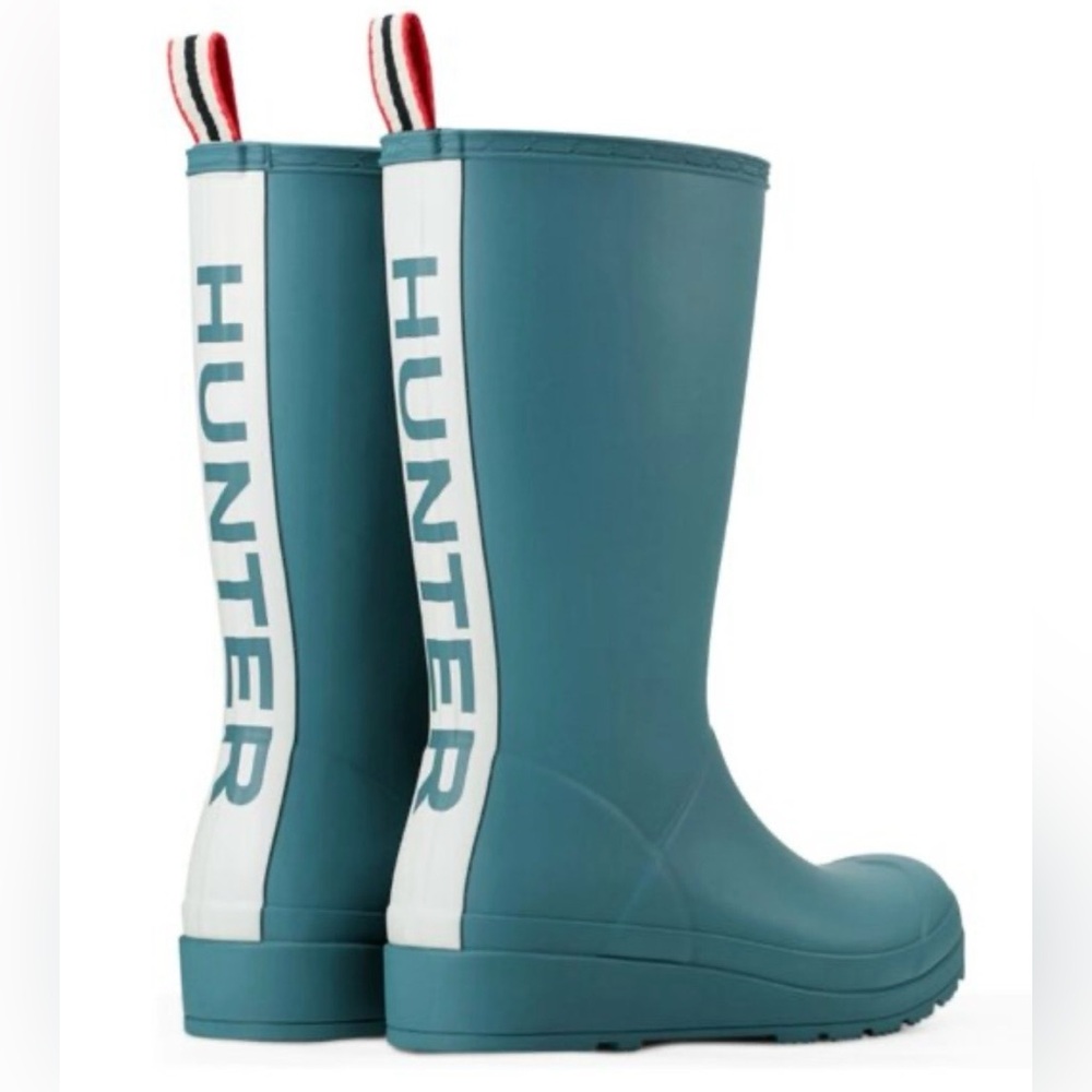 HUNTER Play Tall Boots - Waterproof (For Women) Dark Green/Teal/ Size 9